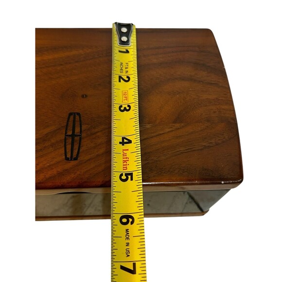 Lincoln Continental Limited Edition Black Walnut Jewelry Valet Box Hidden Drawer - Picture 14 of 14